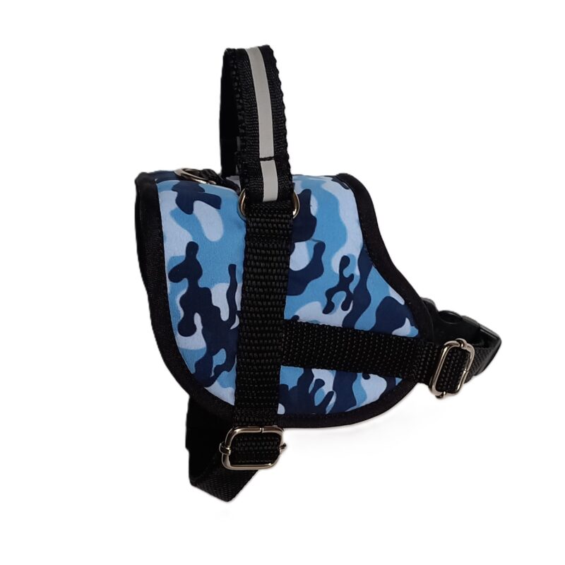 Arnés Acolchado Camuflado Azul