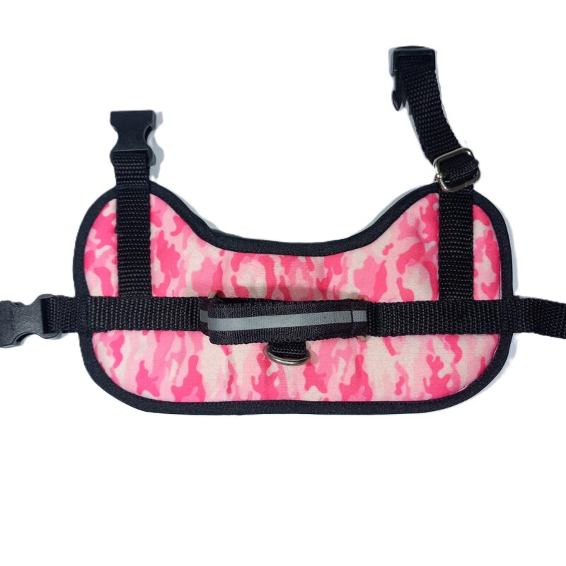 Arnés Acolchado Camuflado Rosado